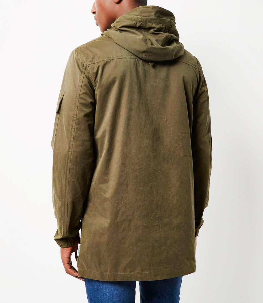 Dark lightweight parka