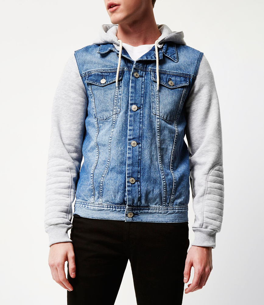 Hoodie denim jacket