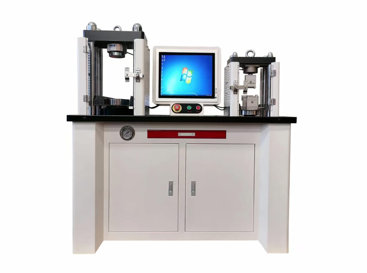 Computer-controlled hydraulic cement compression